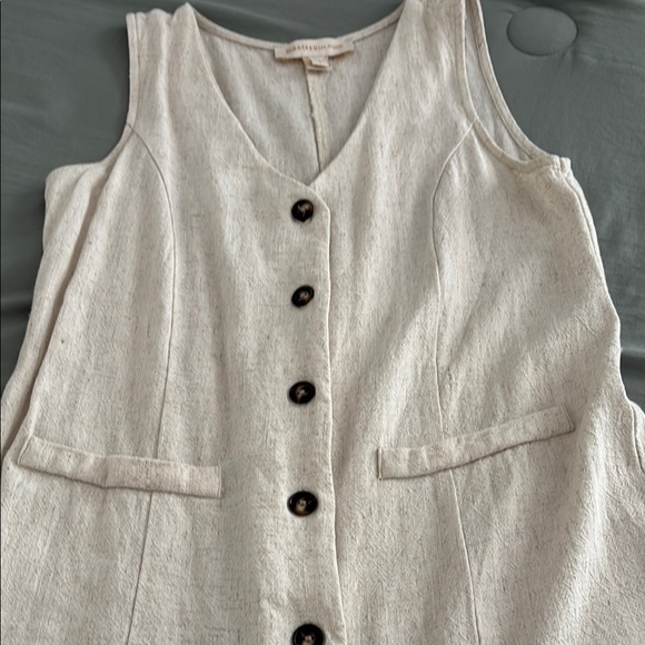 Sleeveless Cream Jumpsuit - Picture 2 of 6